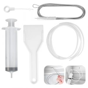 Realjoy 5 Pièce Nettoyage de Réfrigérateur,Kit Nettoyage Trou Vidange Frigo Réutilisable,Brosse de Nettoyage + Seringue + Brosse Douce + Grattoir + Bouchon de Vidange pour le Nettoyage du Frigo (Zhenle Fishing Tackle Company, neuf)