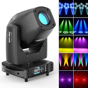 250W Lyre LED Tête Mobile, 3-en-1 Faisceau/Motif/Wash avec d-mx512 Contrôle Activation Vocale 9+1 Roue de Couleur 8000K Lumière Blanche pour Scène Soirée DJ Concert Bar (fhgb376, neuf)