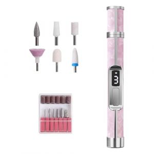 Drillage &agrave; ongles - 3 vitesses File de ongles &eacute;lectriques | Retonnement de callosit&eacute; &agrave; pied rechargeable | Filer des professionnels, manucure de p&eacute;dicure d&eacute;finie pour les femmes, les hommes, le (credik, neuf)