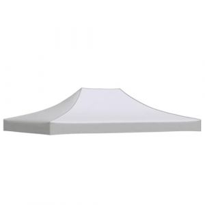 vidaXL Tente de r&eacute;ception - R&eacute;sistant aux UV et &agrave; l'eau - B&acirc;che de Toit de Rechange - pour Tente de Jardin, tonnelle - 4 x 3 m - Blanc - 270 g/m&sup2; (vidaXL FR, neuf)