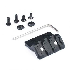 SBGJMY Support de Rail D&eacute;cal&eacute; &agrave; D&eacute;coupe Tactique &agrave; 45 Degr&eacute;s avec Base de Montage pour Lunette de Vis&eacute;e &agrave; 4 Fentes Adaptateur &agrave; D&eacute;gagement Rapide pour Syst&egrave;me de Garde-Mains MLOK/Keymod (Noir) (WADSN Shopping Mall, neuf)