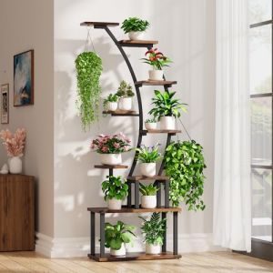 BACEKOLL Porte Plante Interieur - Support pour Plantes en 9 Niveaux, Étagère pour Plantes de 160cm haut, Grandes étagères d'affichage pour Plantes d'intérieur, Support Pour Plantes d'angle pour Salon (Bestlead, neuf)