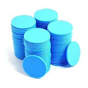SmartDealsPro Lot de 100 mini jetons de poker opaques en plastique avec boîte de rangement Bleu ciel 32 mm (SuperDealsPro(SmartDealsPro Official Store), neuf)