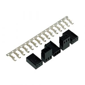 Phobya Connecteur Alimentation Ventilateur 3 Broches - Femelle y Compris 3 Broches - 5 pièces - Noir Câbles Connecteur (Doc Micro, neuf)