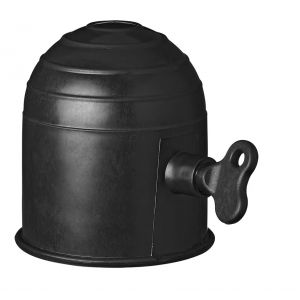 Cache d'Attelage 50 mm en Caoutchouc/Plastique - Capuchon de Protection pour Boule d'Attelage - Pour Voiture, Camion, RV (Noir Avec Serrure) (STMK-Trade, neuf)
