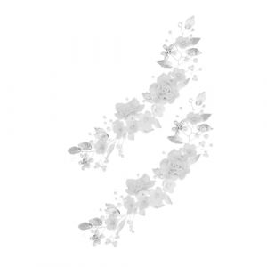 VICASKY 2 Pi&egrave;ces accessoires de cheveux de mariage pour mari&eacute;es vigne de cheveux de mari&eacute;e d&eacute;corations de cheveux pour femmes vigne de cheveux de mariage M&eacute;tal (Belicious Helper, neuf)