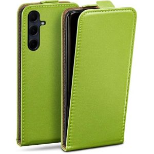 moex Étui de protection à rabat pour Samsung Galaxy A35 5G - Protection complète à 360° - En cuir végétalien - Avec rabat vertical - Magnétique - Vert (hulle24 GmbH – Spécialiste accessoires, neuf)