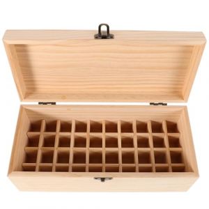 VILLCASE Bo&icirc;te de Rangement en Pin pour Huiles Essentielles 40 Compartiments Coffret d'Aromath&eacute;rapie Compact pour Maison et Spa Support en Bois pour Flacons d'Huiles Essentielles (Farrar Fae, neuf)