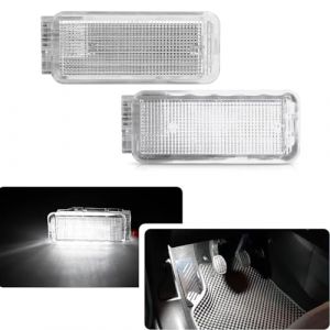 BHZNGD &Eacute;clairage de Coffre &agrave; Bagages,2 pi&egrave;ces LED Lampe de courtoisie de Porte int&eacute;rieure de Coffre de Coffre Compatible avec Peugeot 1007 206 207 306 307 308 3008 406 407 5008 607 806 807 RCZ Expert (BHZNGD, neuf)
