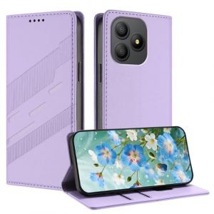 TAUYN Housse Folio en Cuir pour Blackview Wave 9C, Premium PU/TPU Cuir Portefeuille Etui Housse, avec Fentes pour Cartes, Fermeture Magn&eacute;tique, Antichoc Flip Case Cover. Violet Clair (Kuaigu, neuf)