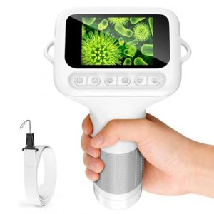 Lemoni Microscope Ashfly pour enfants avec écran IPS 2,0" Lemoni Explorer Microscope numérique USB Lumières LED Connexion à PC, Mini microscope extérieur à partir de 3 ans Blanc (Ashfly-EU, neuf)