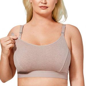 Gratlin Soutien Gorge Allaitement sans Armature Grande Taille, Soutien Gorge Coton Dos Nageur Ultra-Confortable Gris cam&eacute;e 3XL (Jimu Fashion, neuf)