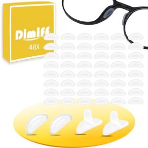 Dimiff 24 Paires Anti Glisse Lunettes, Coussinet Lunettes Nez Antidérapantes En Forme de D, Protection Nez, Accessoires Pour Lunettes Pour Lunettes de Vue et de Soleil. (Dimiff, neuf)