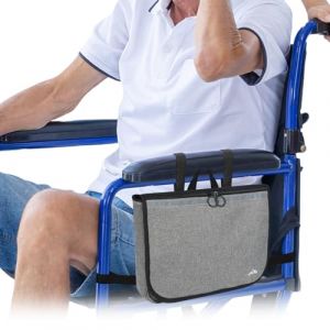 supregear Sac Latéral Fauteuil Roulant, Multifonction Rollator Déambulateurs Fauteuils Roulants Scooters Genoux Accoudoir Personnes Âgées Seniors, Sac Voyage Portable, Grau (J&D Tech FR, neuf)