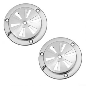 Lot de 2 grilles d'a&eacute;ration r&eacute;glables en acier inoxydable, en acier inoxydable Air Vent Set R&eacute;glable Exhaustion Vent, Grille D'&eacute;vacuation Air Entrant, pour barbecues et fumoirs, Sliver (12,5 cm) (EasyByMall, neuf)