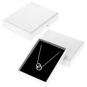 Telooco 2 Pi&egrave;ces Petite Bo&icirc;te Cadeau &agrave; Bijoux avec Couvercle 7&times;9&times;1,6 cm Bo&icirc;te &agrave; Bijoux Bracelet Collier Emballage de Bijoux Bo&icirc;te Cadeau avec Couvercle Petite Bo&icirc;te &agrave; Bijoux en Carton (Blanc) (milesale, neuf)