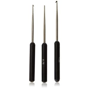 Efalock brins aiguilles Ensemble de 3 0,7 5mm, 1 mm, 1,25 m brins aiguilles Set de 3 0,7 5mm, 1 mm, 1,25 m (Hair-comfort, neuf)