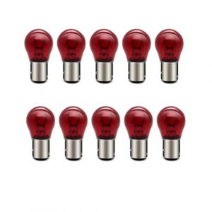 SOFOC-BAW15D PR21W/5W Feux de Frein Feu de Stationnement Feu de Position Pour Voiture/Bateaux & Camping-Cars S25 12V Rouge Double Contact 10Pcs (Sofoc-EU, neuf)