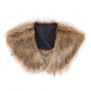 Asudaro Cape viking pour homme avec fourrure synthétique – Col d'épaule pour costume de guerrier médiéval, col en fausse fourrure, costume de guerrier viking, châle, accessoire de costume, marron, (Amorar, neuf)
