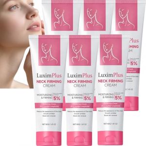 Crème raffermissante pour le cou LuximPlus, Crème au collagène anti-âge à l'acide hyaluronique, liftante hydratante pour le cou, le décolleté, réduit les rides, le relâchement (6 pièces) (JASUBAI88, neuf)