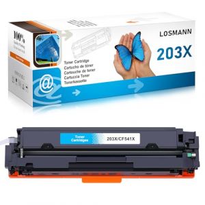 LOSMANN 203X Toner compatible pour HP 203X CF541X 203A CF541A pour HP Color Laserjet Pro MFP M281fdw MFP M280nw MFP M281cdw MFP M281fdn, HP Color Laserjet Pro M254dw M254dn M254nw (Cyan) (LOSMANN, neuf)