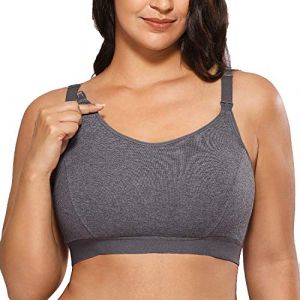 Gratlin Soutien Gorge Allaitement sans Armature Grande Taille, Soutien Gorge Coton Dos Nageur Ultra-Confortable Charbon de bruy&egrave;re 3XL (Jimu Fashion, neuf)