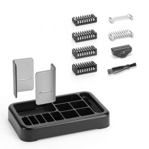 Sabots & Support pour O Blade QP2724/QP2834/QP2520/QP2630/QP65XX/QP66XX Pro, Kit 8 Pi&egrave;ces - Sabot Corporel 0/3mm + Peignes de Guidage Bidirectionnels 1/2/3/5mm, Accessoires de Rasoir (Seaxi, neuf)