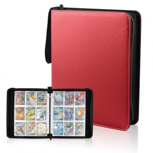 Classeur Carte Cahier pour 900 Cartes,9 Pochettes Livre Rangement Porte Grande Album Protection Carte, Album de Cartes à Collectionner avec Fermeture Zippée,pour YU-Gi-Oh/MTG Magic/GX EX/Ninjago Carte (Shining brightly, neuf)