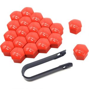 20 Pièces Cache Ecrou, Capuchons D'écrou de Roue, 17mm Cache Boulon, Boulon Ecrou Couvre, Cache-Ecrous de Roue de Voiture, Capuchons Protection Hexagonal, Avec Outil de Suppression pour Voiturese (CAI LONGCANG DE DIAN, neuf)