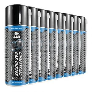 8 x AAB Bombe Depoussierante 400ml, Pr&eacute;paration en Spray, D&eacute;poussi&eacute;rant Informatique, Id&eacute;ale Pour Enlever la Poussi&egrave;re, Sans Odeur, A&eacute;rosol, Bouteille Air Comprim&eacute;, Ne Laisse Pas de Traces (AAB Seller FR, neuf)
