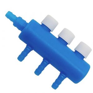 Vanne r&eacute;partiteur de d&eacute;bit d'air &ndash; Valve de contr&ocirc;le de pompe d'aquarium, kit distributeur de bulles | R&eacute;gulateur de sortie de branche r&eacute;glable, s&eacute;parateur de flux d'air multi-buses pour syst&egrave;mes (InkwellDesk, neuf)