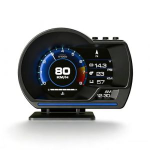 Geloo Head Up Display OBD2+GPS Dual System Gauge Smart Car HUD Compteur de Vitesse num&eacute;rique Odom&egrave;tre Avertisseur de survitesse Alarme de temp&eacute;rature d'huile (UKAUTO, neuf)