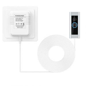 Transformateur de sonnette, 24V 500MA Adaptateur secteur câble transformateur Smart Home accessoires compatibles ring Door Bell Video doorbell 2 Pro (3m white) (ZAYMDO, neuf)