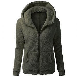 Vetement Femme Hiver Veste Polaire &agrave; Capuche Zipp&eacute; &agrave; Manche Longue Pull Avce Poche Manteau Chic Et Elegant Chaud Sweat Pas Cher Hoodie Y2K, Polaire Veste Femme, Sweat &agrave; Capuche Chaud Laine Zipp&eacute; Tops (⭐⭐⭐⭐⭐5.0 Zhiyao, neuf)