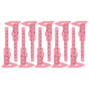 NOLITOY règle coulissante outil conseil étrier rapide Marqueurs doublure œil Règle de positionnement de sourcils règle en plastique pieds à coulisse pour sourcils fourniture de maquillage (M.Meteorite, neuf)