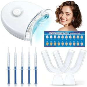 Kit Blanchiment Dentaire, Blanchiment Dentaire,5 Gels Blanchissants, Gel blanchiment dentaire, Blanchir les Dent Facilement, Rapide Nettoyage,&Eacute;limine les Taches Profondes,Pour Hommes et Femmes(blanc) (wuhanzhoubaiyuanwangluokejiyouxiangongsi, neuf)