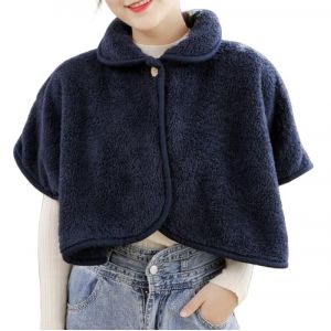 LIUYUYOUGO Etole Femme Chic Mariage Ch&acirc;le Double Face En Peluche Pour &Eacute;paules Cape Courte En Polaire Thermique Poncho Pour Protection Des &Eacute;paules Col Et &Eacute;paules Cape Chaude Pour La Maison Et Le (lysmozz, neuf)