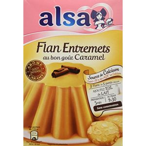Alsa Préparation Flan Entremets Crème dessert Caramel 3 Sachets 180 g (Izzy Business, neuf)