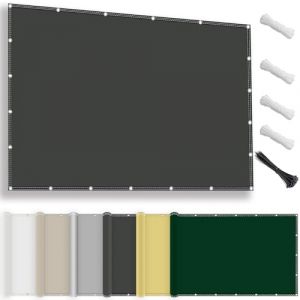 Voile d'ombrage rectangulaire imperméable 3x4M, Toile d'ombrage UV Protection à 95%, Voiles d'ombrage avec œillets, Cordons pour Patio, pergola, Jardin extérieur, Anthracite (Fortis Department Store, neuf)