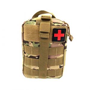 Wolike Trousse de premiers secours vide tactique médicale EMT kit de survie d'urgence en plein air voyage Molle Ripaway EMT pour sac banane médical multifonction (camouflage) (Secret Dream, neuf)