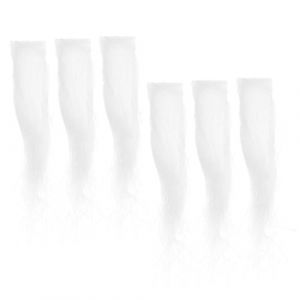 TOVINANNA 3 Paires sourcils du père noël moustache d'enfants fausse moustache et sourcils fausse barbe sourcils mascarade coller sur la moustache Tissus en peluche blanche (Qieiyi, neuf)