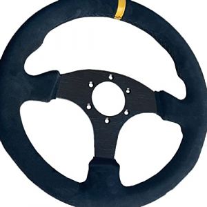 INOKAI Volant Sport,Racing Volant Volant Plat de Course de 13 Pouces 330mm Volant de Jeu de Course en Cuir Universel Automatique (Color : 2) (wanchengshangmaodian, neuf)