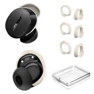 [3 paires] Embouts pour &eacute;couteurs Bose QuietComfort (2024), accessoires en silicone pour &eacute;couteurs Bose QC, kit d'ajustement antid&eacute;rapant (S, M, L) (blanc cass&eacute;) (XYZXYZ-Fr, neuf)