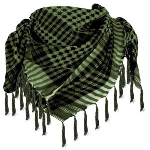 OMCGG Keffieh Foulard Palestinien 100 x 100 cm, &Eacute;charpe Palestine Polyvalente &agrave; la Souple Cheche Palestine Arafat Militaire Tactique Arabe du D&eacute;sert Bandana de Cou pour Hommes Femmes (Vert) (YueTingJiCheng, neuf)