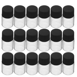 Hohopeti Lot de 40 Mini-Flacons en Verre Transparent 5 Ml Bouchons Blancs Herm&eacute;tiques et Joints Anti-Fuite Flacons Compte-Gouttes R&eacute;utilisables pour Huiles Essentielles Parfums et (Ingrid GL, neuf)