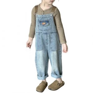 Miipat Salopette en Denim Petite Fille Salopette en Jean Gar&ccedil;onnet Fille Gar&ccedil;onnet Salopettes et combinaisons en Jean pour Enfants 100 3-4 Ans (Miipat, neuf)