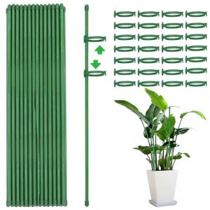 LURNODY 15 Pcs Tuteur Plastique Plante Grimpante 30 Boutons-Pression Tuteur Tomate Tuteurs pour Plantes, Utilisé pour Soutenir La Croissance Verticale de La Plupart des Plantes à Petites Tiges (BELLANOVA GAETANO STORE, neuf)
