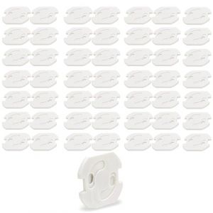 BIGtec cache prise bébé 50 pièces cache prise cache prise electrique cache prise murale protection prise electrique bebe obturateur prise avec mécanisme rotatif pour enfant (lets-sell!!, neuf)