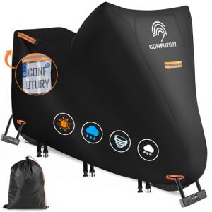 Housse Scooter Exterieur,600D Tissu Nano Oxford,B&acirc;Che Moto Impermeable,avec Fen&ecirc;Tre de Plaque D'Immatriculation,4 Bandes R&eacute;Fl&eacute;Chissantes,Housse Protection Moto Interieur and Exterieur (M 185x85x100cm) (CONFUTURY, neuf)