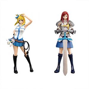 Zhongkaihua Fairy Tail Figurine de dessin animé Natsu Dragneel/Lucy Heartfilia Figurine debout Modèle de personnage Maquette de collection 16 cm (Zhongkaihua, neuf)